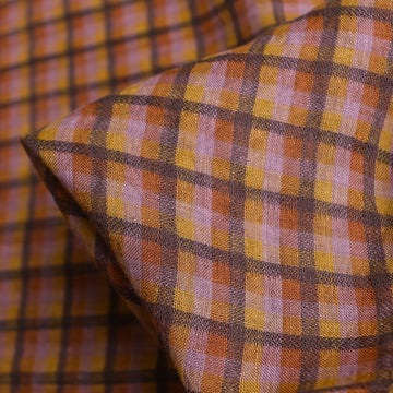 Willow Check Rust/Rose Linen