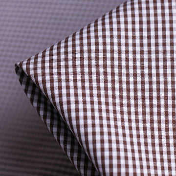 Positano Chocolate Gingham Shirting