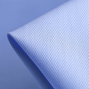 Diamond Jacquard Sky Cotton Shirting