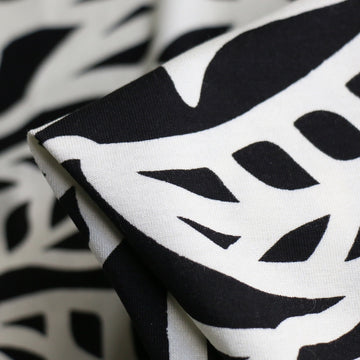Foliage Nero/Cream Jersey