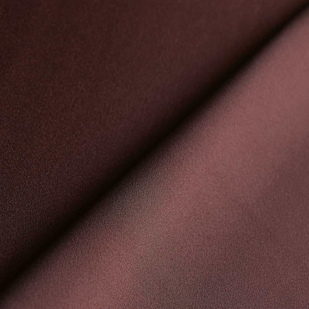 Julia Cady Mocha Satin-Backed Crepe