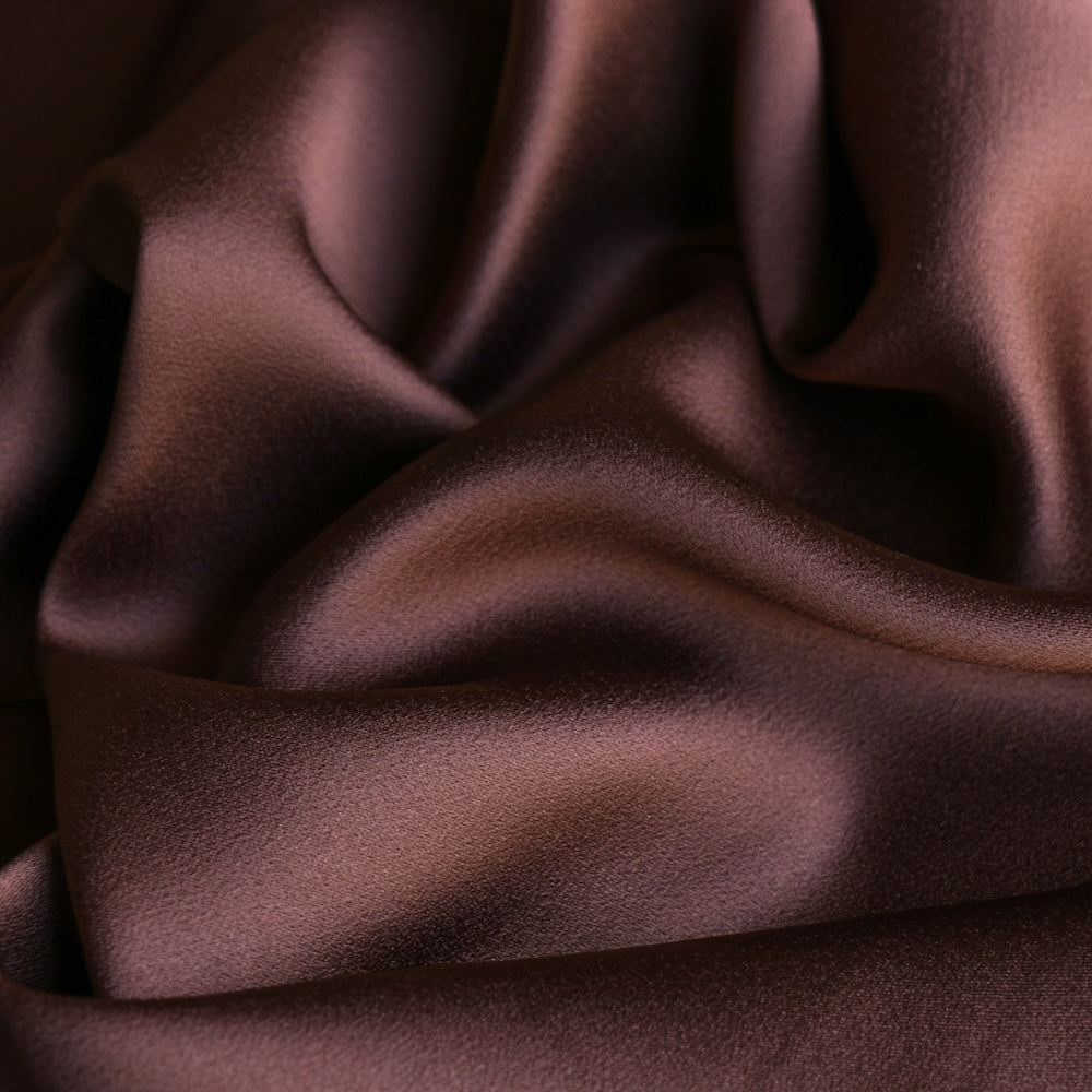 Julia Cady Mocha Satin-Backed Crepe
