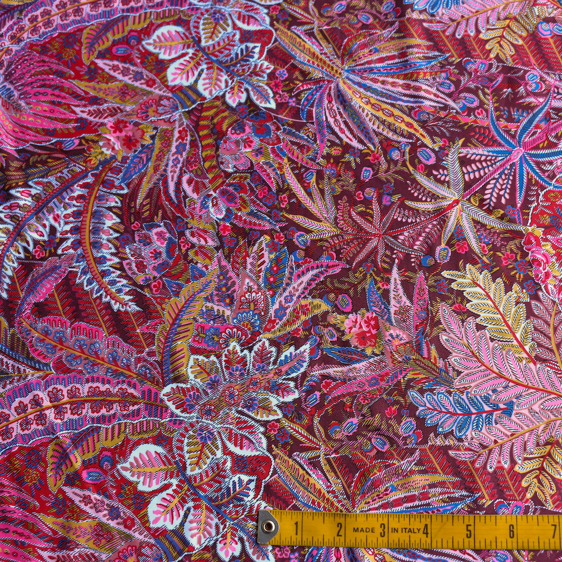 Corsica Skirt Paisley Parrot Cotton Silk Voile