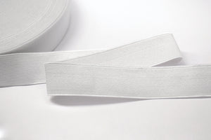 Knitted Non-Roll Elastic (32mm) - White
