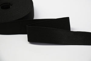 Knitted Non-Roll Elastic (32mm) - Black