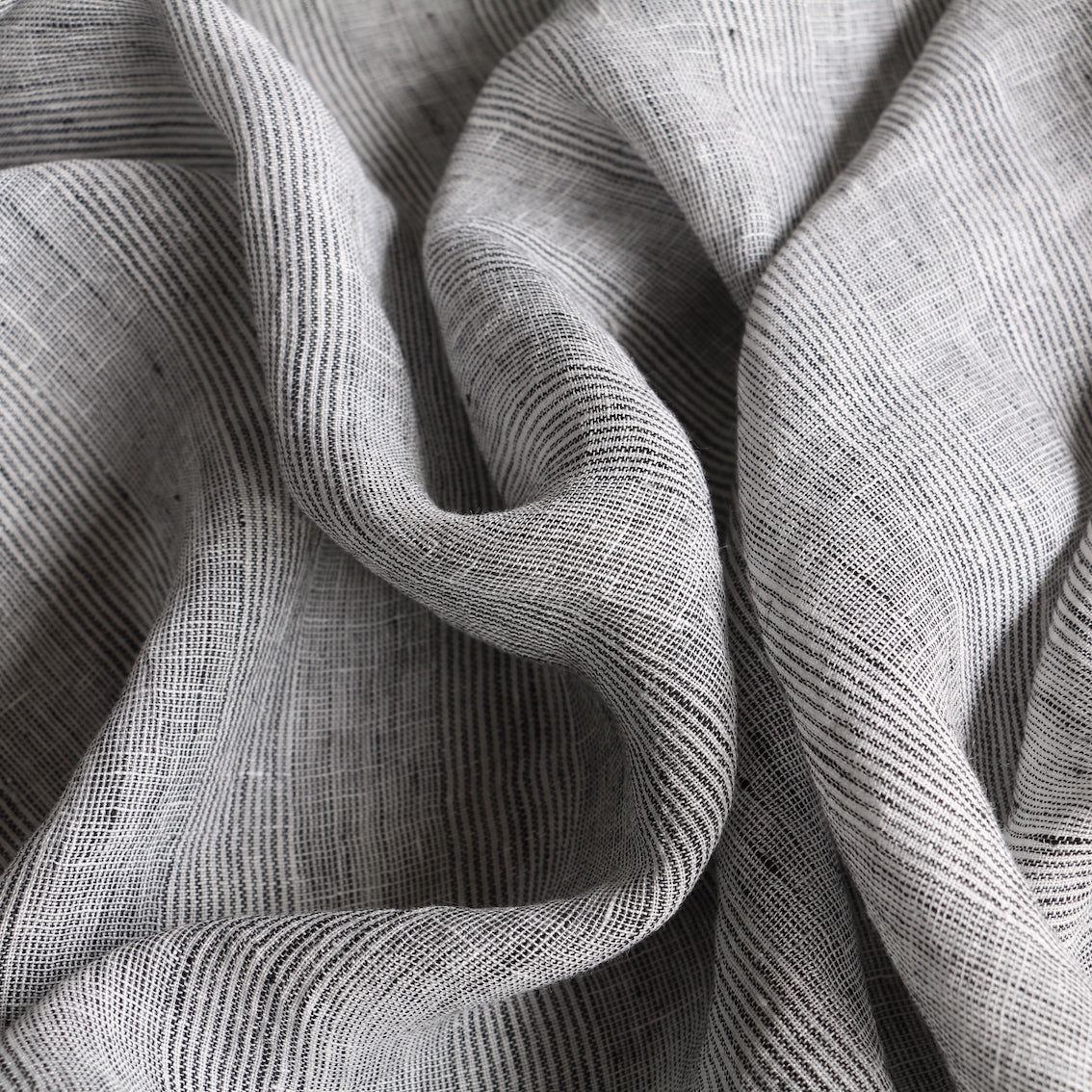 Lagos Black Stripe Linen Gauze