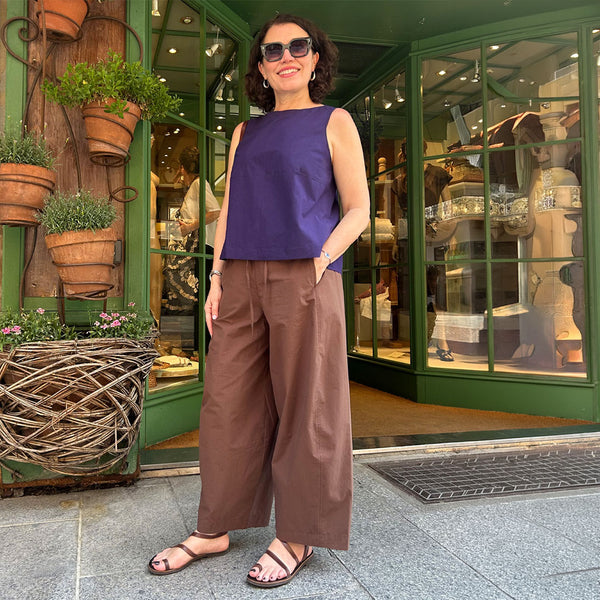Akira Poplin Indigo Violet - Typewriter Cotton - Washer Finish