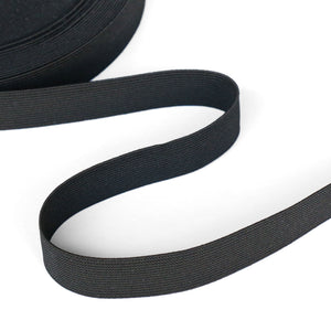 Knitted Non-Roll Elastic (20mm) - Black