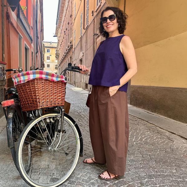 Akira Poplin Indigo Violet - Typewriter Cotton - Washer Finish