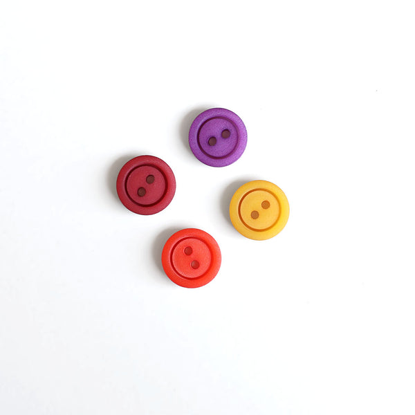 Matte Flat Button - Assorted Colours - 13mm