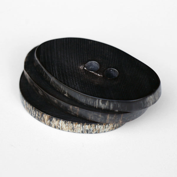 Horn Oval Button - 30mm