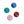 Coated Coloured Coconut Button - Assorted Colours