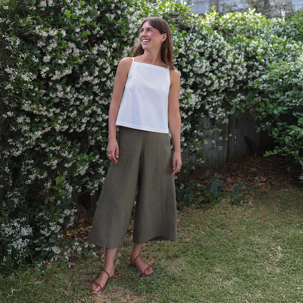 Bedford Seaweed Washed Linen