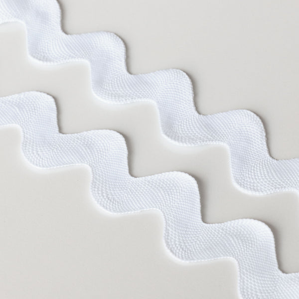 Giant Ric Rac Trim - White - 38mm