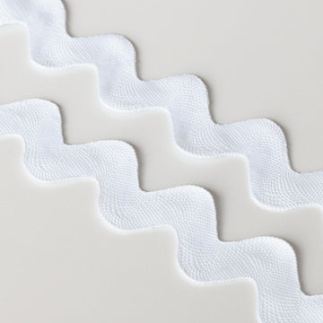 Giant Ric Rac Trim - White - 38mm