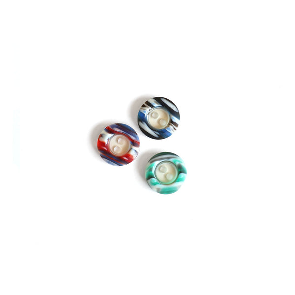 Melange/Clear Shirt Buttons - Assorted Colours - 12mm