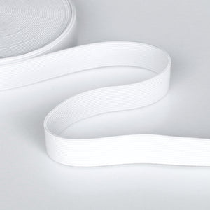 Knitted Non-Roll Elastic (20mm) - White