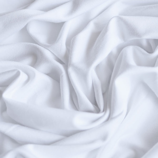 Bamboo Jersey Knit - White (265gsm)