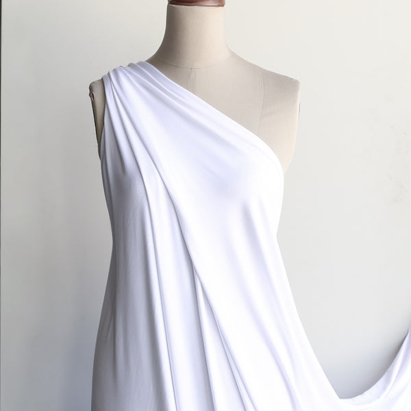 Bamboo Jersey Knit - White (265gsm)
