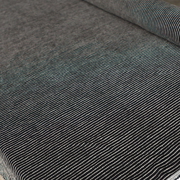 Remnant of Pistoia Stripe Black Linen/Rayon