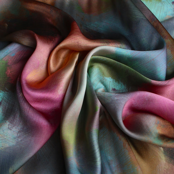 Golden Dusk Silk Satin