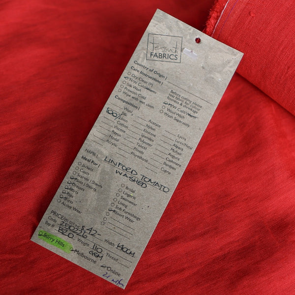 Linford Tomato Washed Linen
