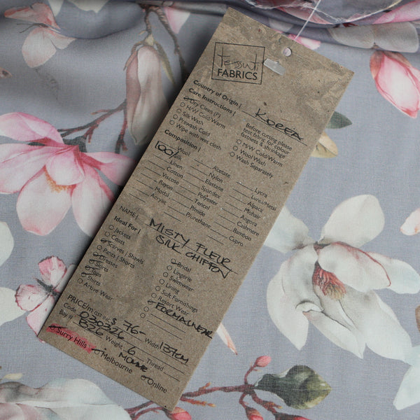 Misty Fleur Silk Chiffon