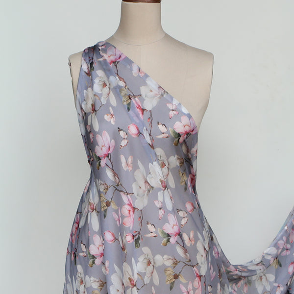 Misty Fleur Silk Chiffon