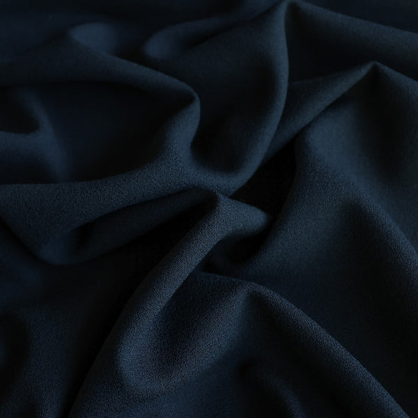Audrey Navy Wool Crepe