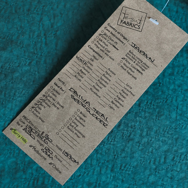 Daiya Teal Seersucker
