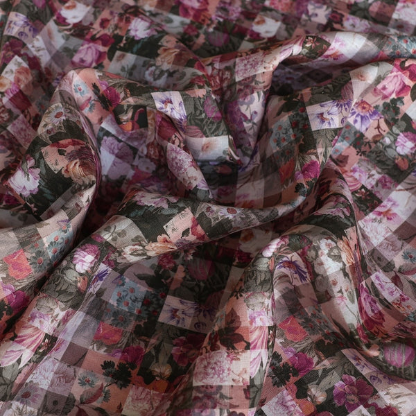 Archive Gingham Pink Sycamore Liberty Linen