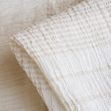 Kos Check String Crinkle Linen