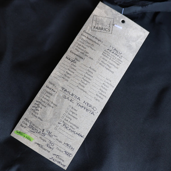 Failetta Nero Taffeta Silk
