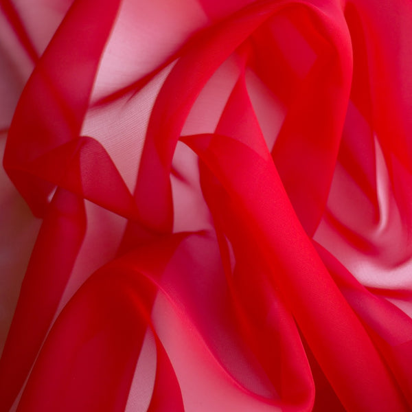 Remnant of Prima Organza Rosso - Silk Organza