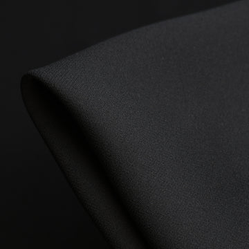 Romain Nero Double Silk Georgette