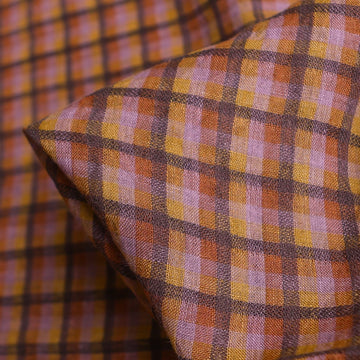 Willow Check Rust/Rose Linen