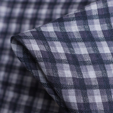 Willow Check Slate/Silver Linen