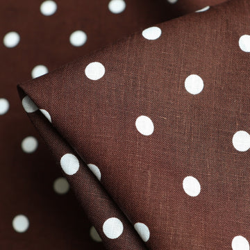 Lola Brunette Spot - Printed Linen