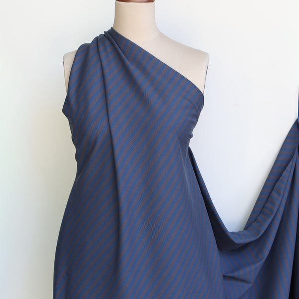 Caron Blue/Smoke Stripe Knit