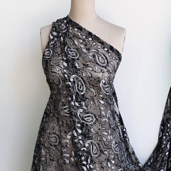High Tea - Black/Silver Grey Lace