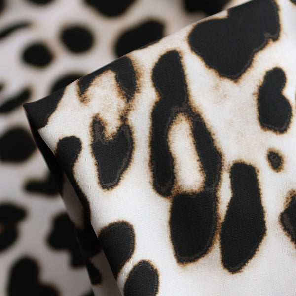 Leopard Gloss Stretch Technical Polyester