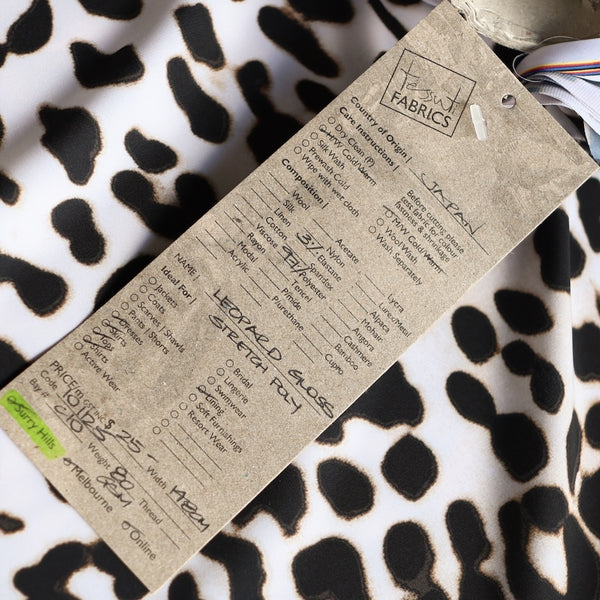 Leopard Gloss Stretch Technical Polyester