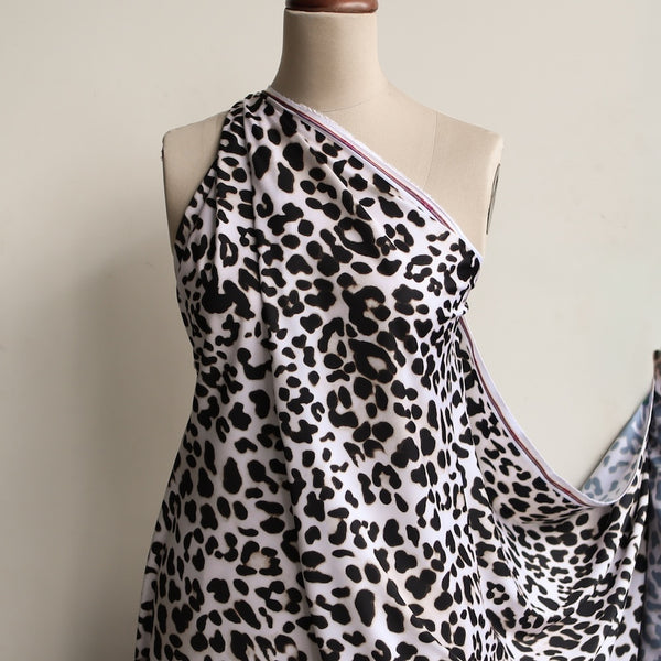 Leopard Gloss Stretch Technical Polyester