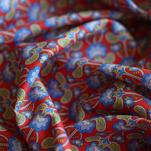 Peacock Posy Red - Liberty Tana Lawn