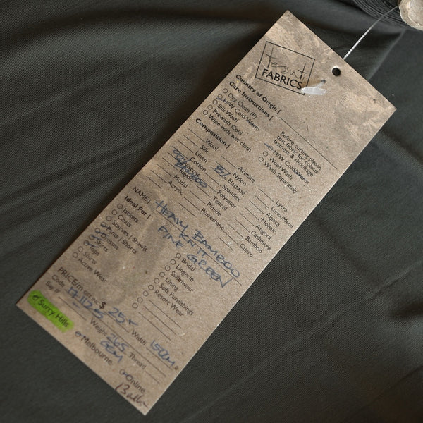 Bamboo Jersey Knit - Pine Green (265gsm)