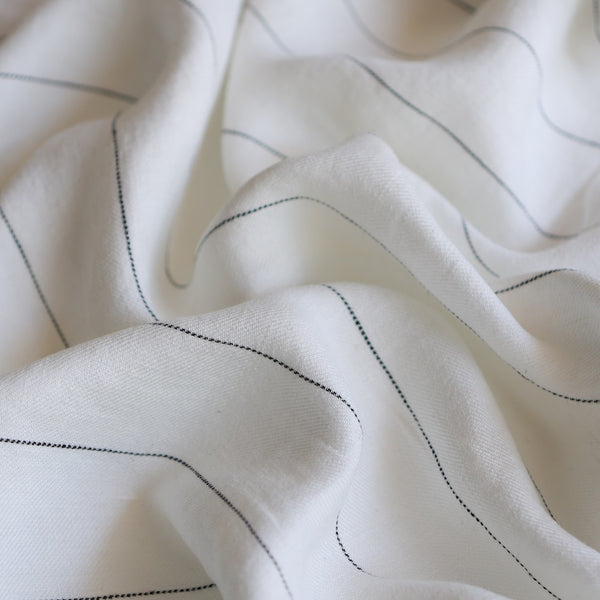 Bonn Ivory/Black Pinstripe Linen