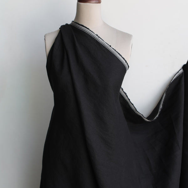 Zoe Black Linen Twill