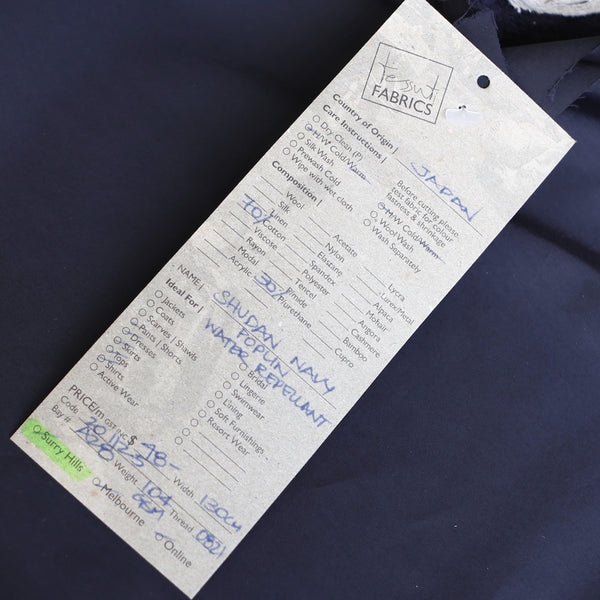 Shudan Navy Poplin