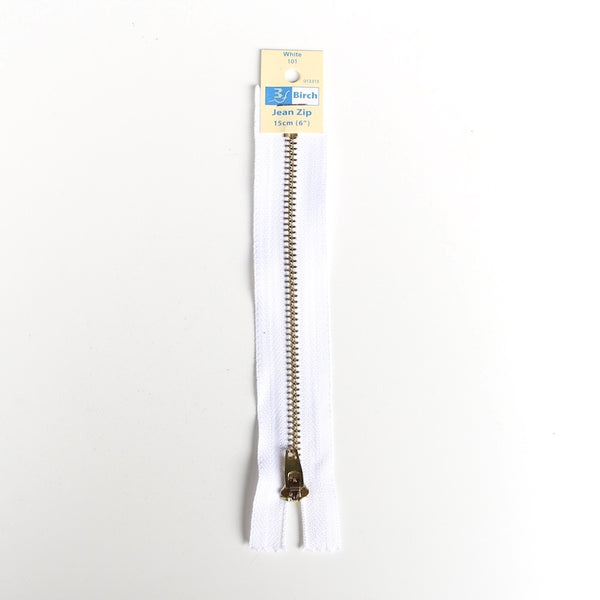 Birch - Jean Metal Zipper - 15cm