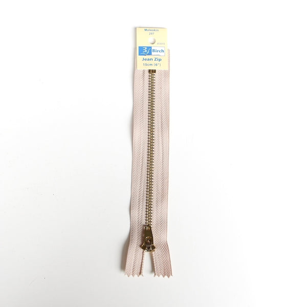 Birch - Jean Metal Zipper - 15cm